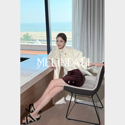 MELINDA LI【暖心大衣】重磅绵羊毛羊驼毛插肩袖苏力长款毛呢大衣