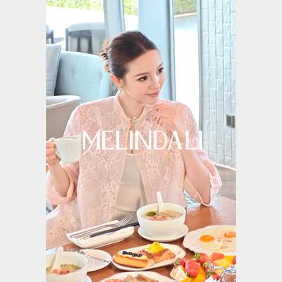MELINDA LI【温香软玉】新中式重工彩珠片刺绣欧根纱花卉蕾丝外套