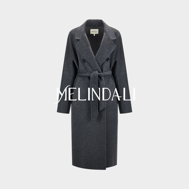 MELINDA LI【松弛日常】重磅稀有绵羊毛羊驼毛双面呢长款大衣