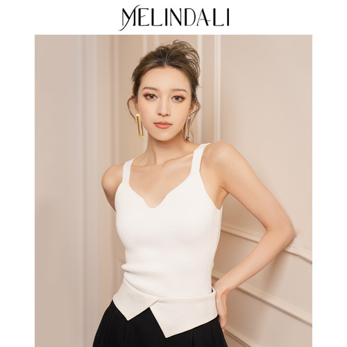 MelindaLi高支高密百搭吊带修身