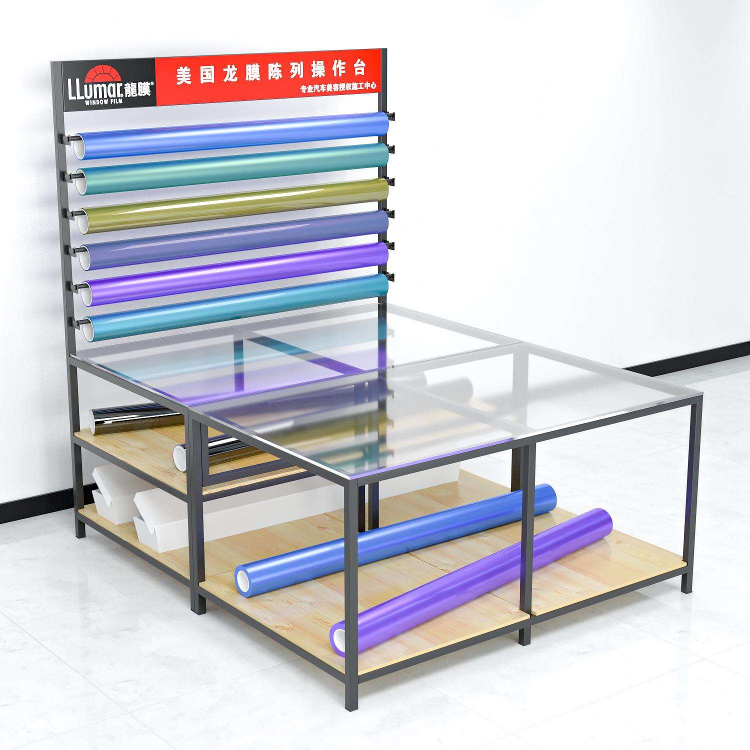汽车裁膜工作台工具箱裁膜工作台太阳膜展示快递商店裁剪台阶