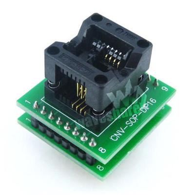 SOP8转DIP8IC引脚间距1.27mm编程座测试座OTS-8(16)-1.27-03带板