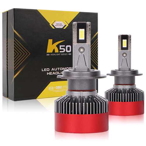 双铜管H7灯泡汽车LED大灯IC解码车灯改装9005远近一体H11前大灯