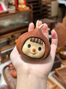 【奇木舍】算了吧 可爱蒜头小女孩 手工摆件