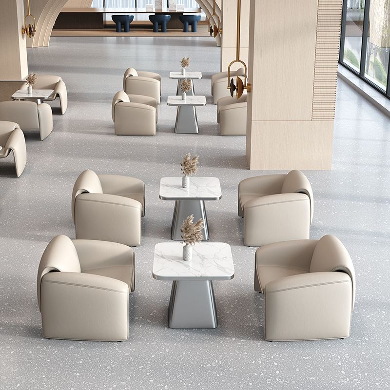 洽谈桌椅组合轻奢现代接待桌洽谈桌售楼处美容院接待酒店大堂沙发