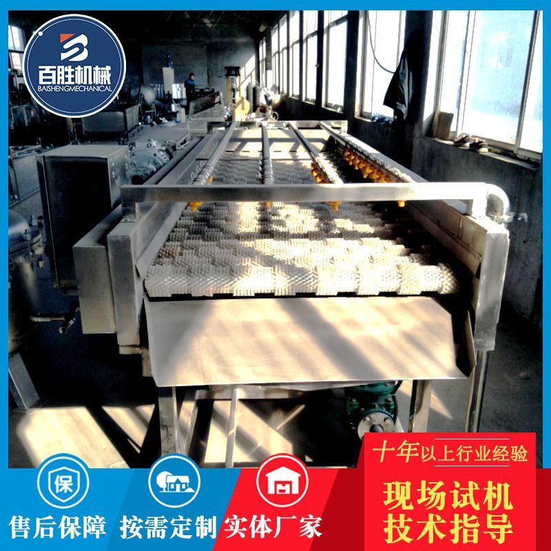 平行式毛辊清洗机 不锈钢贝壳类海鲜清洗设备 全自动清洗机