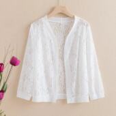 贵妇披肩连衣裙外搭50到60岁高档蕾丝镂空上衣女防晒衣防紫外线