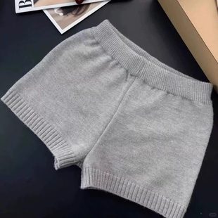 软糯垂感显腿长休闲裤 女秋冬配靴子外穿包臀靴裤 针织毛线短裤 新款