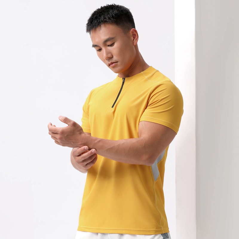 运动polo衫男女夏季圆领短袖冰丝透气跑步大码健身服教练班服定制