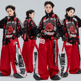 街舞儿童潮服痞帅男女童嘻哈假两件套装潮酷少儿hiphop舞蹈演出服