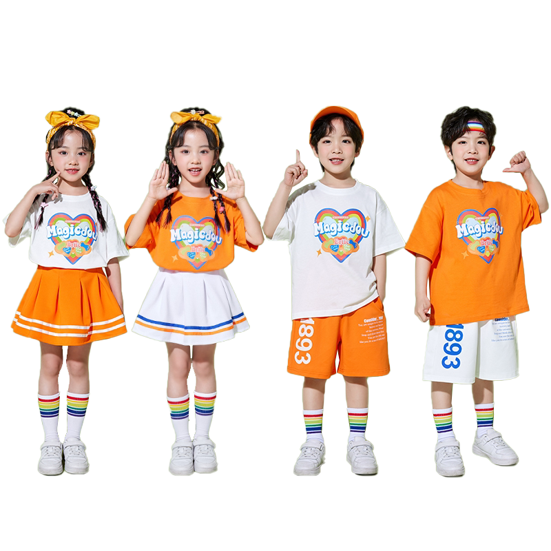 六一儿童啦啦队演出服小学生校运儿童演出服