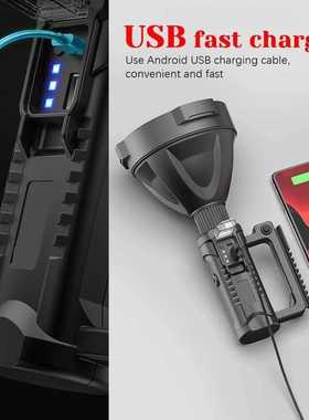 Powerful LED Flashlight XHP50/XHP90 Handheld Searchlight LED