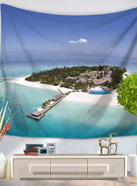 Island Beach Pattern Fashion Tapestry Decorative Hanging