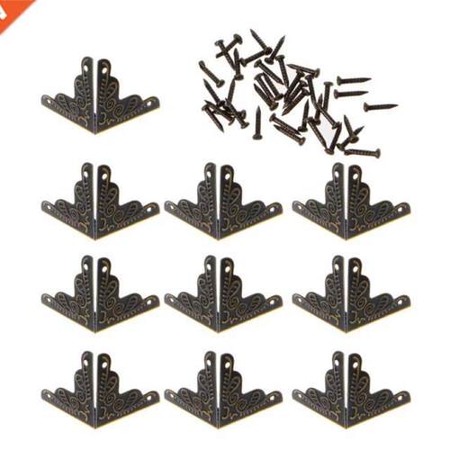 10PCS 25mm Antique Bronze Furniture Protector Corner Decorat