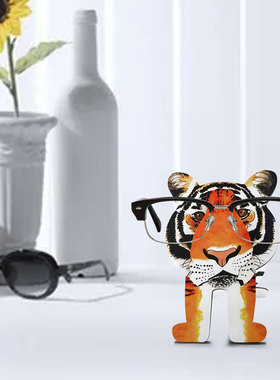 Wooden Carving Glasses Stand Cute Tiger Spectacle Holder