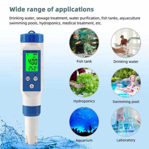Blue Tooth 5 in 1 PH EC TDS Salinity TEMP Meter Digital Wate