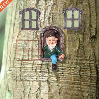 Ingenious Resin Lifelike Dwarf 3D White Old Man Gnome Statue