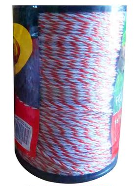 500m Roll Electric Fence Rope Red White Polywire with Steel