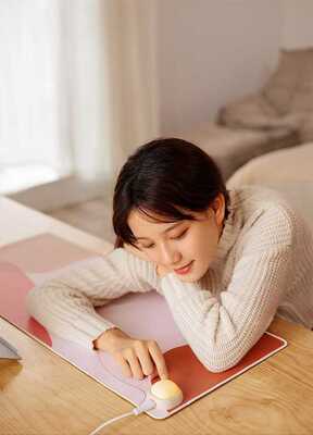 SOTHING Heating Pad Office Desktop Warm Mouse Mat Heat