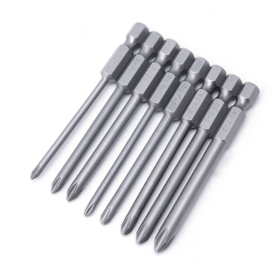 8pc Sizes Alloy Steel Magnetic Cross Head Screwdrivers 75mm