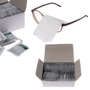Tissue-Wipe Lens-Glasses Cleaning-Cloth Anti-Frog Wet 100-Pc