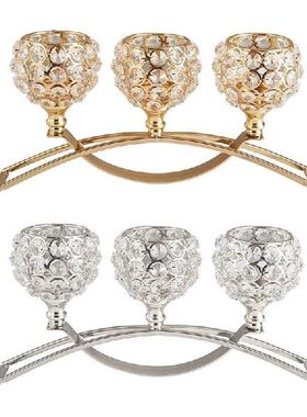Candelabras Crystal Candle Holder Candlelight Arch Bridge