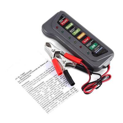 12V Auto Car Digital Battery Tester Alternator 6 LED Light f