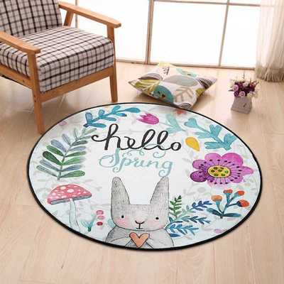 European Geometric Baby Round Carpet Living Room Children B