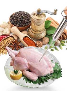 Food Flavor Seasoning BBQ Meat Syringe Marinade Injector Kit