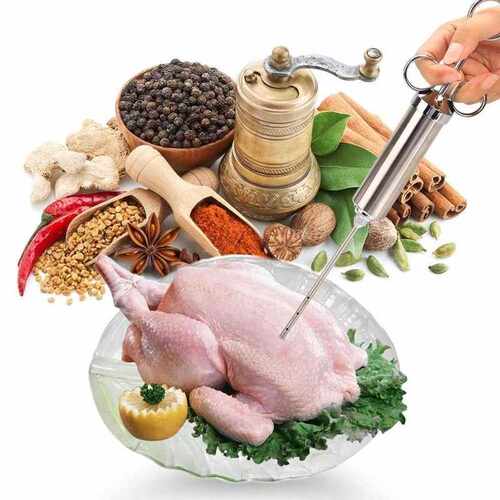 Food Flavor Seasoning BBQ Meat Syringe Marinade Injector Kit