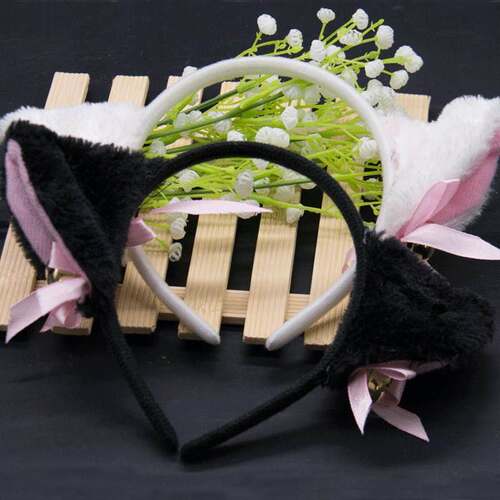 Women Sweet Cat Ears Headband Anime Accessories Party Club