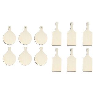 12Pcs Mini Wooden Cutting Boards With Handle Wooden Cutting