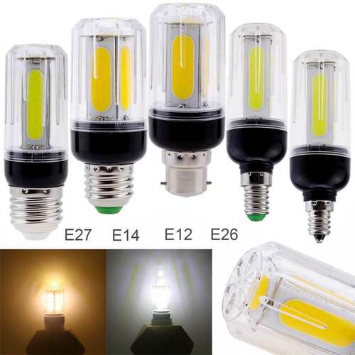 12W 16W E27 E14 E12 E26 B22 LED COB Corn Light Bulbs AC 85-2