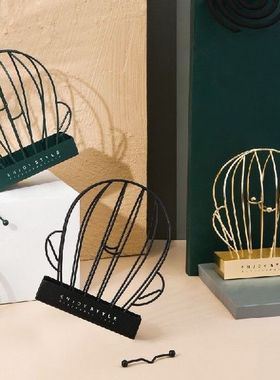 Nordic  Gold Iron Cactus Shape Art Incense Stick Burner