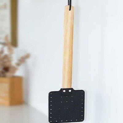 Fly Swatter With Wooden Handle Leather Fly Swatters For