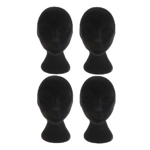 4x Female Styrofoam Foam Mannequin Manikin Head Model Wig