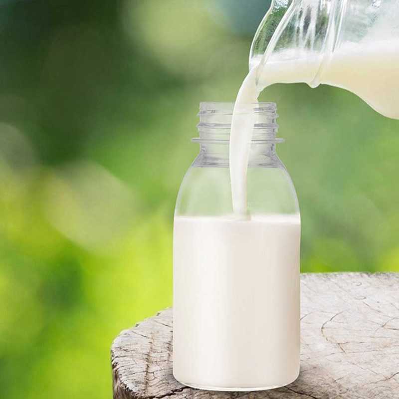 10Pcs 350ML 200ML Transparent Plastic Milk Storage Bottles B