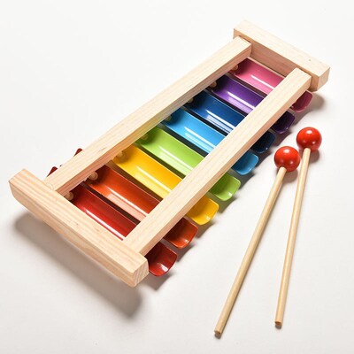 Music Instrut Toy Wooden Frame Xylophone Children Kids Baby
