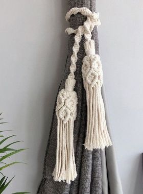 Curtain Tiebacks Handmade Boho Style Woven Tassels Holdback