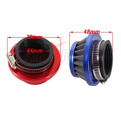 Carburetor Carb Carby + Steel 44mm Air Filter Red + Stack fo