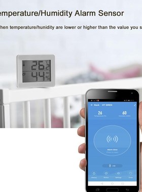 NEO Temperature Humidity Alarm Sensor Wifi Siren Tuya Compa