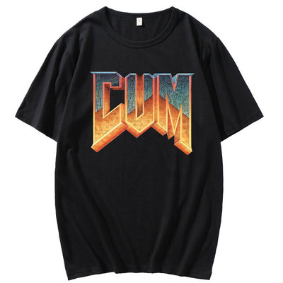 Doom Cum Shirt Vintage Graphic Tee Shirt For Men Pure cotton