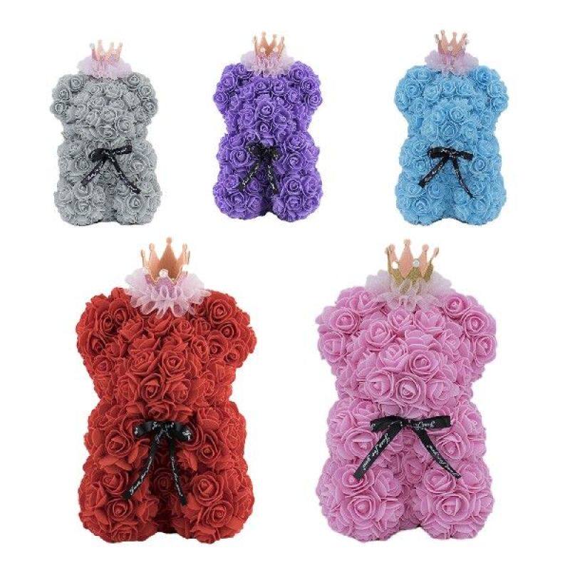 Romance Rose Bear Animal Exquisite Unique Flower Bear Doll