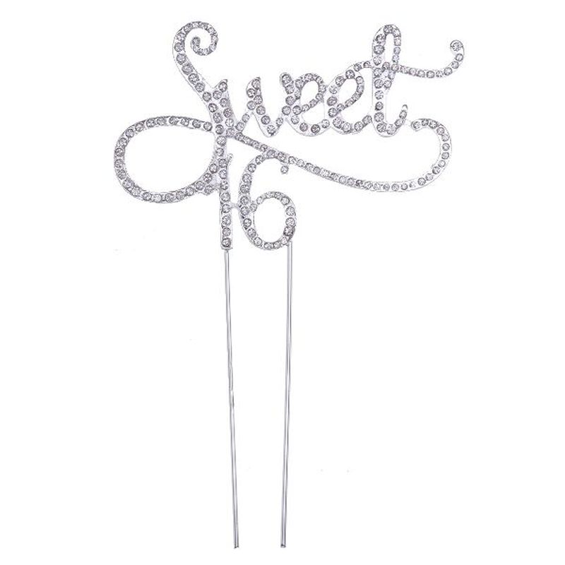 Rhinestone Cake Picks Letter Cake Topper Birthday Cake