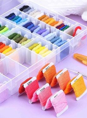 145 Buah Benang Bordir dengan Kotak Penyimpanan 108 Warna