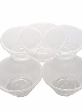 20Pcs Clear Plastic Disposable Rice Serving Bowl Outdoor Pic