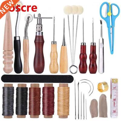 29PCS Leather Sewing Repair Kit, Waxed Thread With Groover,