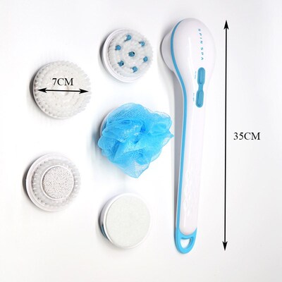 5 in 1 Electric Shower Brush Massage Cleaning Back Scrubber