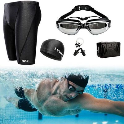 Men Jammer set 5 Pack Plus Size Tight Swimming Trunks Quick