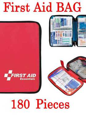 180pcs 30 Item First Aid Kit Emergency Bag Portable Outdoor